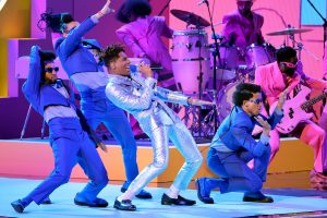 A Representation of “Family and Freedom”: Inside Jon Batiste’s Grammys 2022 Red Carpet and Performance Looks