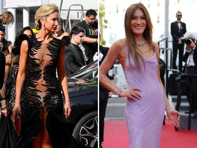 Cannes 2022, i voti ai look: Carla Bruni esuberante, 7, Lady Victoria Hervey nude look piumato, 4