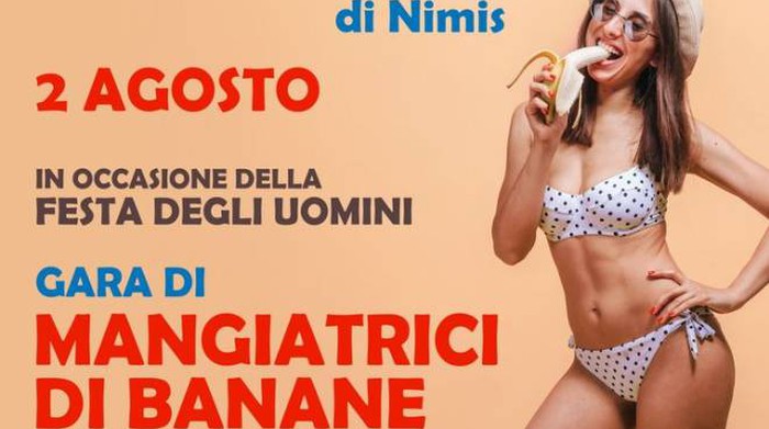 Gara di mangiatrici di banane: è bufera contro la festa degli uomini in Friuli