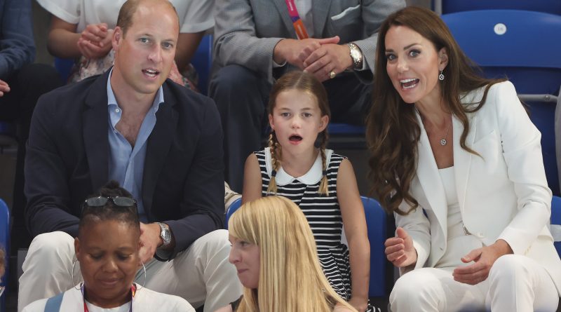 Princess Charlotte Gets Excited By Swim Races at the Commonwealth Games