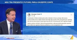 Conte a La7: “Accordo Pd-Azione più che alleanza è cartello elettorale, una presa in giro per i cittadini. Ma poi cosa è l’agenda Draghi?”