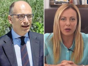 Scontro Letta-Meloni. E lei rassicura l’Europa: «La destra italiana ha consegnato il fascismo alla storia»
