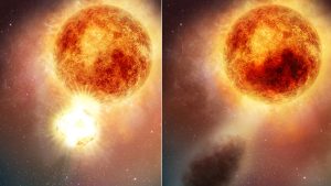 Trovata, forse, la causa del cambiamento di luminosità della stella Betelgeuse