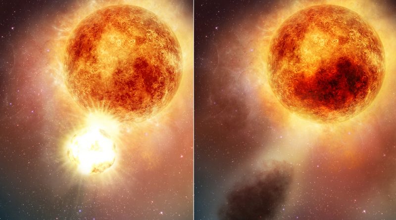 Trovata, forse, la causa del cambiamento di luminosità della stella Betelgeuse