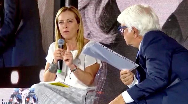 Meloni: “Di Maio mi fa impazzire, va in giro a screditare l’Italia per racimolare qualche voto. Letta? Pur di governare lo farebbe sulle macerie”