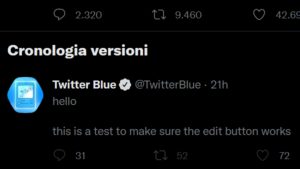 Twitter continua il test del pulsante per modificare i tweet nella versione a pagamento