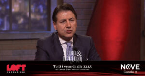 Giuseppe Conte ad Accordi&Disaccordi (Nove): “La Meloni deve studiare di più. Alzare il tetto al contante aumenta il sommerso: è un fatto”