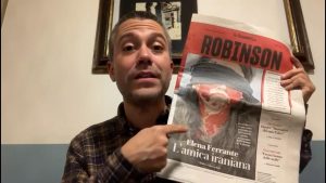 Saverio Raimondo e Robinson: “C’è Elena Ferrante? Ma lo sanno tutti che non esiste, sono mamma e papà”