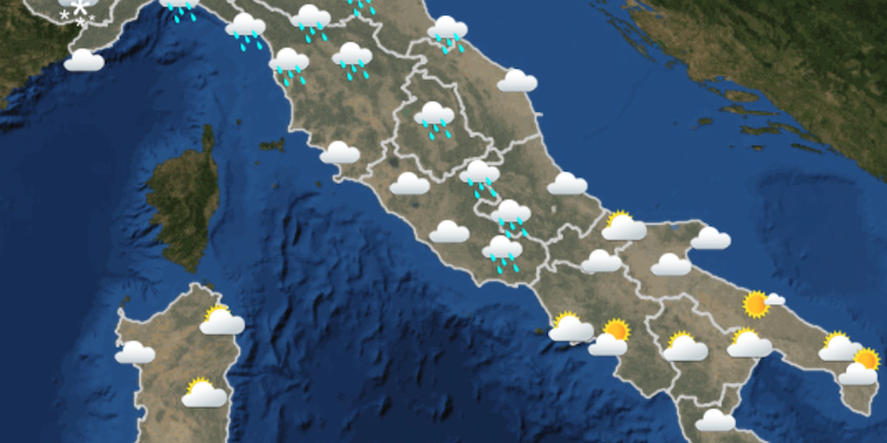 Le previsioni meteo per venerdì 9 dicembre