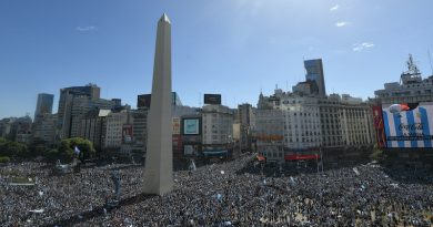 La parata della nazionale argentina di calcio a Buenos Aires, per i Mondiali appena vinti