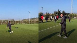 Pirlo, il tiro impossibile entra in porta al primo tentativo