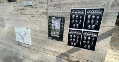 Sapienza occupata, scritte e manifesti: ”Ecco gli assassini di Cospito”