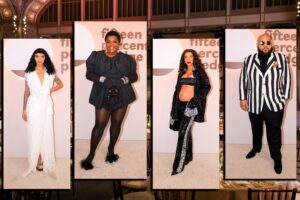 All’interno del Gala Fifteen Percent Pledge, dove il codice di abbigliamento “Black Tie, Black Designer” ha creato un tono glamour