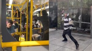 Tira le uova contro un gruppo di donne asiatiche mentre le insulta: il gesto folle ripreso sul bus