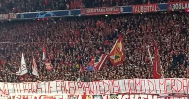 “Piantedosi uomo di m…”: striscione dei tifosi del Bayern contro il ministro. Napoli-Eintracht diventa un caso