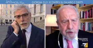Napoli-Eintracht, lite Mollicone-Caprarica su La7. “Colpa delle leggi della sinistra lassista”. “Basta con questa autoassoluzione preventiva”