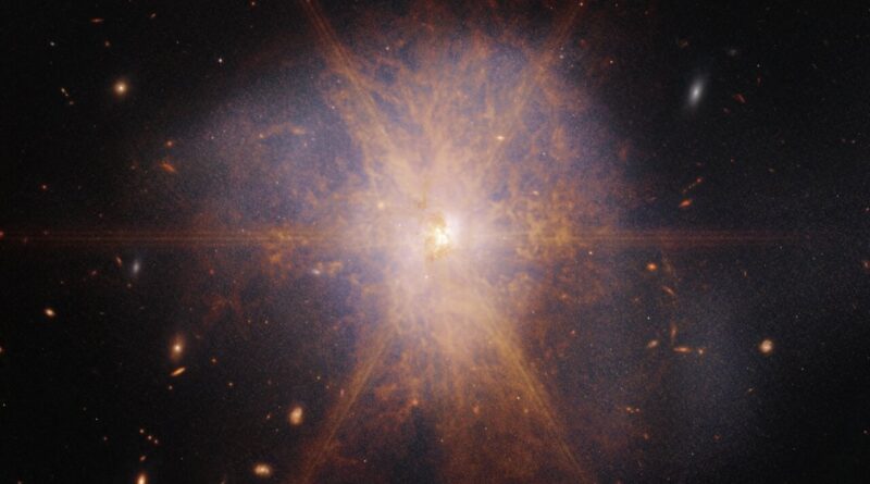 Il telescopio spaziale James Webb cattura l’immagine della luminosa galassia Arp 220