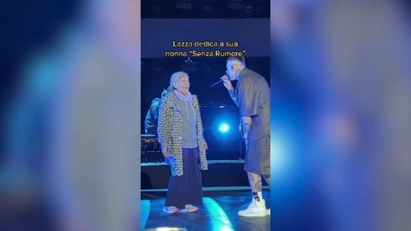 Arena di Verona, l’emozionante dedica di Lazza alla nonna