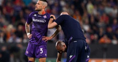 Fiorentina, Biraghi ferito da un tifoso del West Ham: ‘Spero che qualcuno faccia il proprio lavoro’