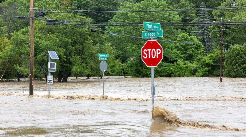I danni delle alluvioni nel nord-est degli Stati Uniti