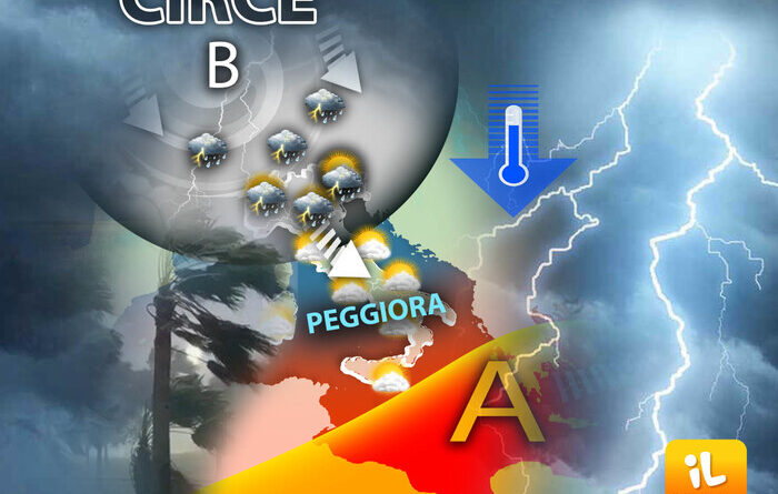 Il Ciclone Circe sull’Italia, tre giorni di maltempo da Nord a Sud. Previsti nubifragi violenti