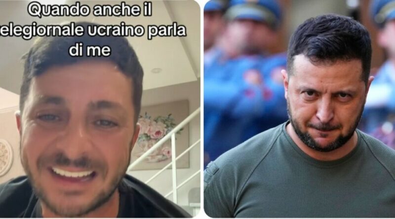 Giggiolone, la star di TikTok che urla “Buongiorno pescheria” finisce al tg ucraino: “È il sosia di Zelensky”