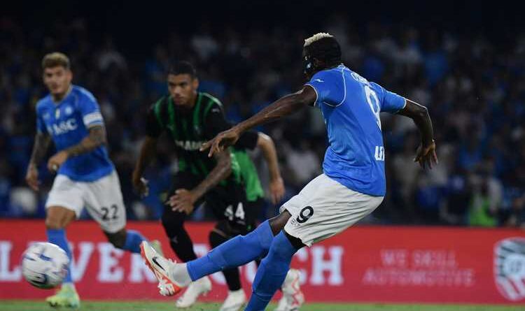 LIVE Napoli-Sassuolo 1-0: Osimhen su rigore, palo di Politano. Occasioni Anguissa e Bajrami