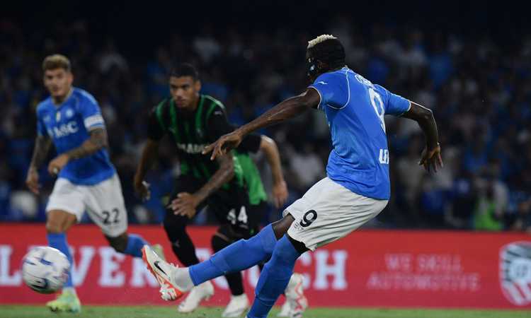 LIVE Napoli-Sassuolo 1-0: Osimhen su rigore, palo di Politano. Occasioni Anguissa e Bajrami