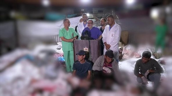 Strage all’ospedale di Gaza, la conferenza stampa dei medici tra i cadaveri