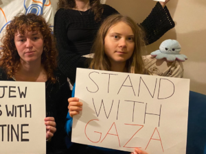 “Solidarietà alla Palestina. L’assurda protesta di Greta Thunberg