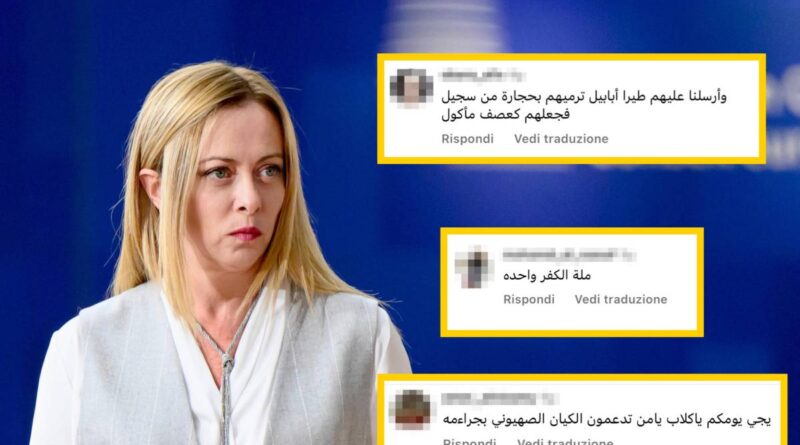 “La tua fine è vicina”. Monta l’odio islamico: ancora minacce contro Giorgia Meloni