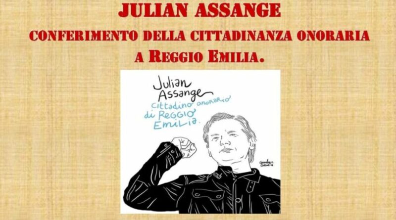 Anche Reggio Emilia conferisce la cittadinanza onoraria a Julian Assange
