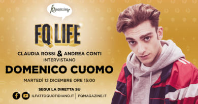 Domenico Cuomo dopo aver movimentato le scene di “Un professore 2” ospite a FqLife