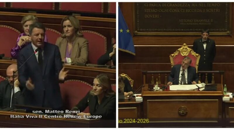 Gasparri a Renzi durante il suo intervento al Senato: “Vai a ca**re”. Borghi (Iv): Il presidente interviene”. E La Russa chiede il riesame tv