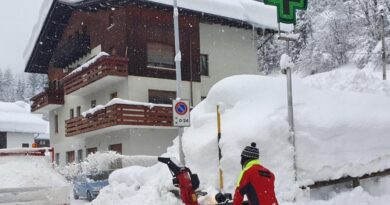 Epifania con il maltempo. Nevica in Trentino oltre i mille metri
