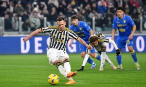 Juve, Milik: ‘Contento per aver passato il turno e per la tripletta’