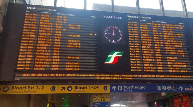 Lunedì a rischio per chi viaggia in treno, stop di 8 ore