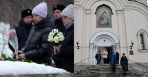 Folla di persone per i funerali di Navalny blindati dalla polizia: per il Cremlino partecipare è reato. E non si trovano carri funebri