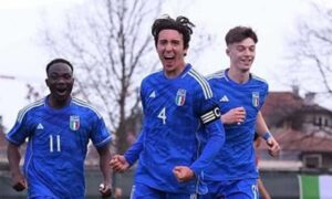 L’Italia Under 18 vince nel segno degli atalantini Bonanomi e Mendicino