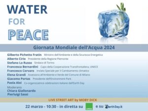 Per la Giornata dell’Acqua arriva “Acqua per la pace