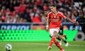 Benfica, Joao Neves salva gli ex Serie A: Di Maria sbaglia un rigore, Cabral due