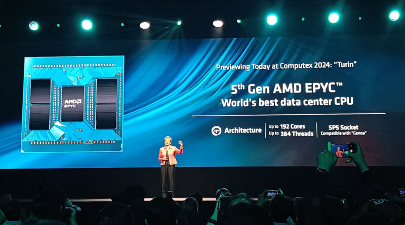 EPYC di 5a generazione: AMD svela Turin con 192 core e 384 thread al Computex 2024