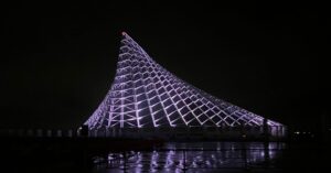 La Vela di Calatrava di Tor Vergata si illumina di mille colori per il Giubileo