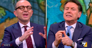 Conte a La7: “Il partito trasversale delle armi è completamente fallito”. Scontro con De Angelis