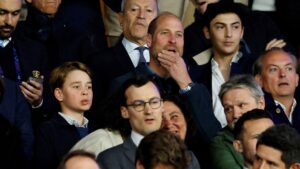 Il principe William porta il figlio George alla trasferta di Champions League