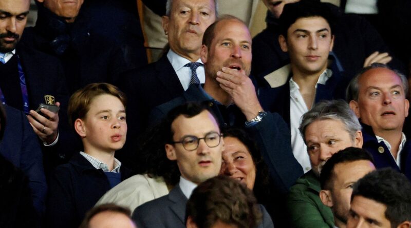 Il principe William porta il figlio George alla trasferta di Champions League