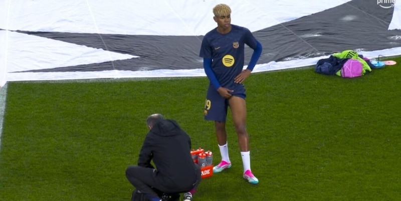 <p>Yamal, allarme Barcellona-Inter: problema muscolare nel riscaldamento</p>