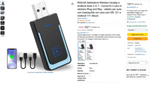 Solo 16 euro per avere Android Auto e CarPlay wireless: la nostra prova