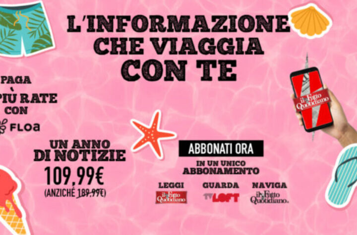 Ultimi giorni per abbonarsi al Fatto Quotidiano a un prezzo imperdibile. Per leggere quello che gli altri non dicono