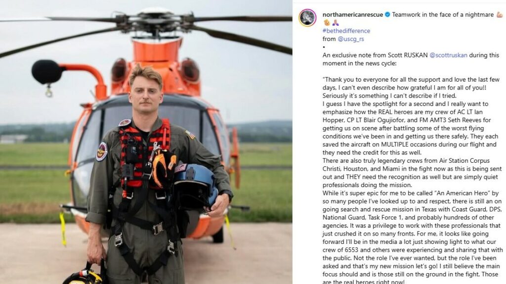 Texas, l'”eroe americano” e soccorritore della Guardia Costiera salva 165 persone: “Ho solo fatto il mio lavoro”